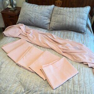 Window Curtains - Semi-Sheer Crepe Voile - Pink